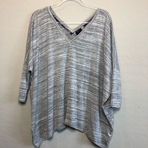 dolan Gray Herringbone Batwing Sleeve Top D1